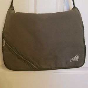 Army green messenger bag